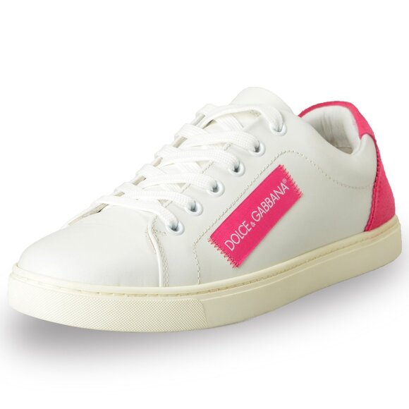Dolce & Gabbana Women's "D_London" 100% Leather Sneakers Shoes US 8 IT 38